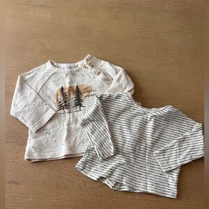 Zara infant winter shirt bundle size 1-3 months neutral long sleeve